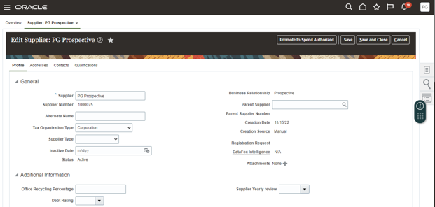 supplier type in oracle fusion