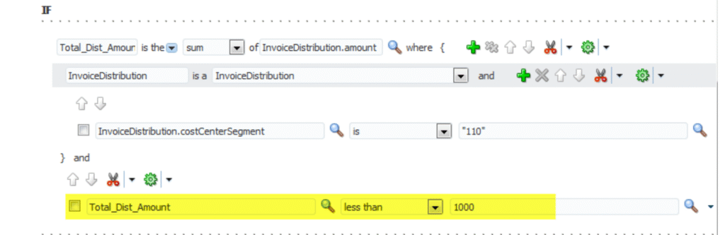 Invouce Approval rule in advanced mode .Aggregte functionality in BPM