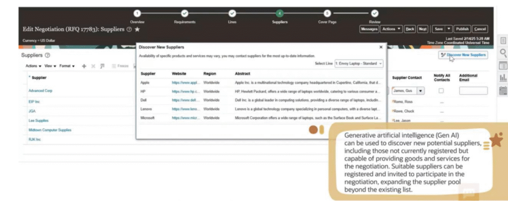 Use of AI and Redwood in Oracle Fusion