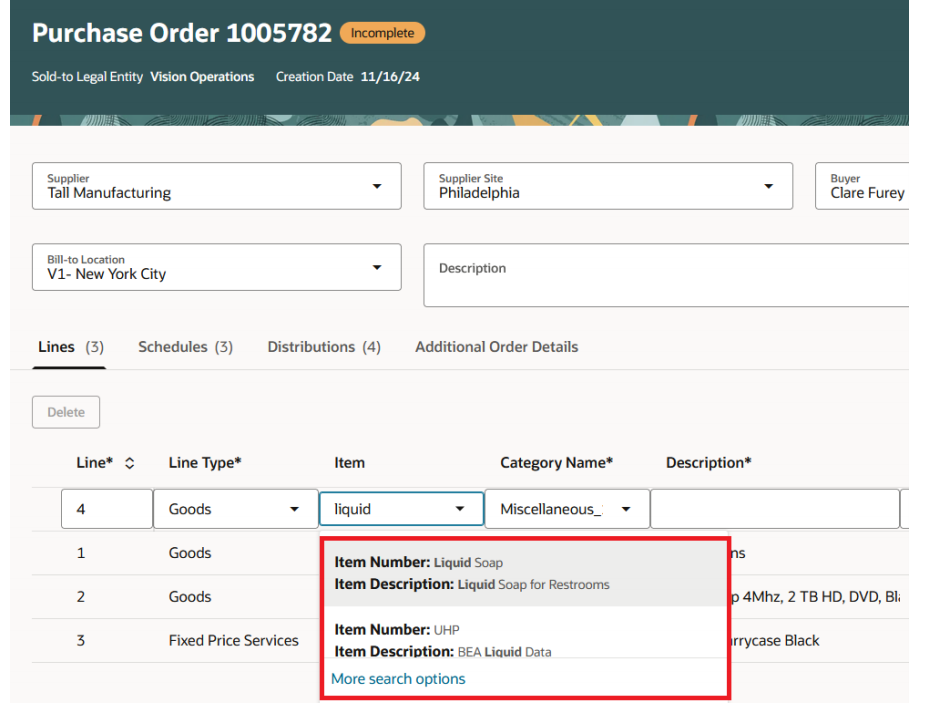 AI and Redwood for Purchase Orders in Oracle Fusion
