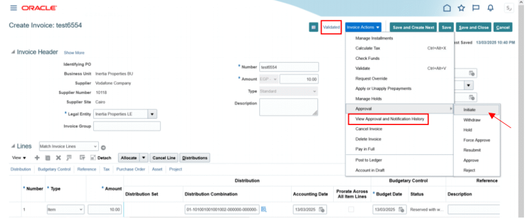 Invoice Approval in Oracle Fusion