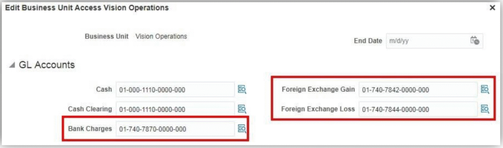 External transactions and bank transfer in oracle fusion cash management