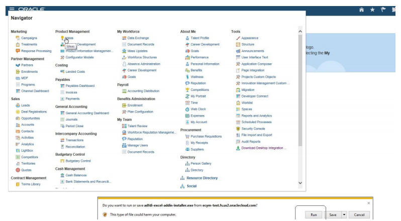 Installing ADFdi for Data Migration